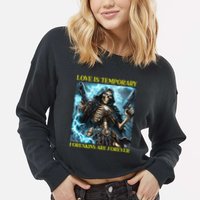 Cringe Hard Skeleton Meme Funny Foreskin Cropped Pullover Crew