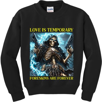 Cringe Hard Skeleton Meme Funny Foreskin Kids Sweatshirt