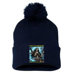 Cringe Hard Skeleton Meme Funny Foreskin Pom Pom 12in Knit Beanie