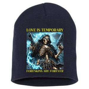 Cringe Hard Skeleton Meme Funny Foreskin Short Acrylic Beanie