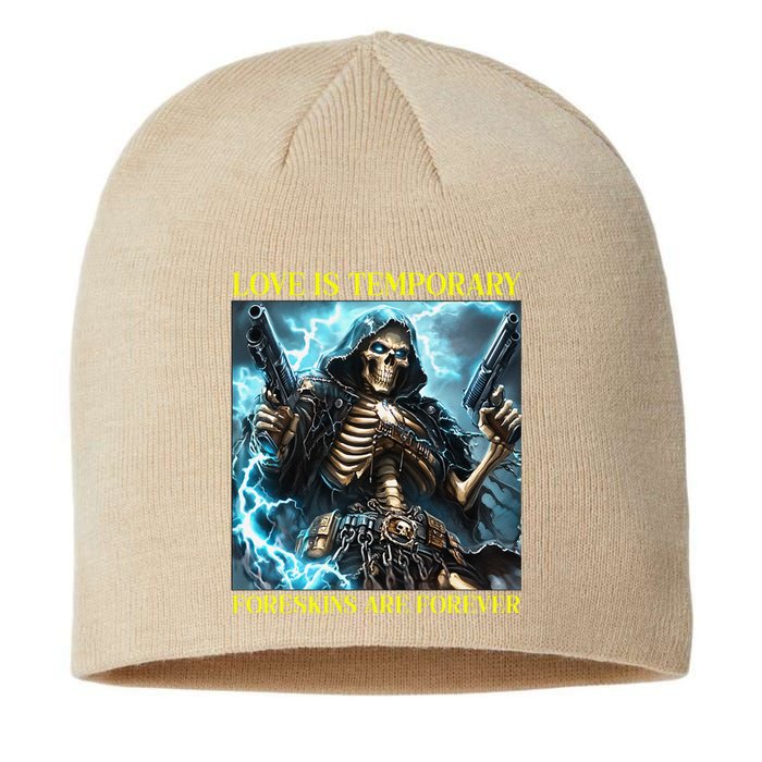 Cringe Hard Skeleton Meme Funny Foreskin Sustainable Beanie