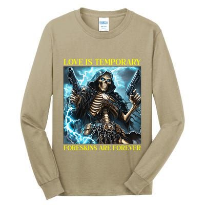 Cringe Hard Skeleton Meme Funny Foreskin Tall Long Sleeve T-Shirt