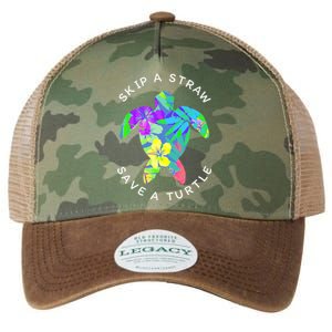 Cool Hawaiian Skip A Straw Save A Turtle Gift Legacy Tie Dye Trucker Hat