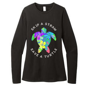 Cool Hawaiian Skip A Straw Save A Turtle Gift Womens CVC Long Sleeve Shirt