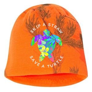 Cool Hawaiian Skip A Straw Save A Turtle Gift Kati - Camo Knit Beanie