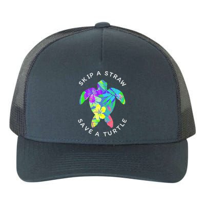 Cool Hawaiian Skip A Straw Save A Turtle Gift Yupoong Adult 5-Panel Trucker Hat