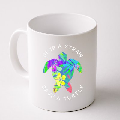 Cool Hawaiian Skip A Straw Save A Turtle Gift Coffee Mug