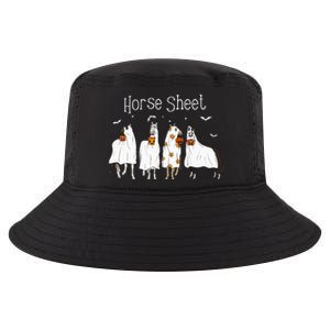 Cute Horse Sheet Spooky Season Ghost Horse Halloween Costume Cool Comfort Performance Bucket Hat