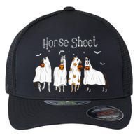 Cute Horse Sheet Spooky Season Ghost Horse Halloween Costume Flexfit Unipanel Trucker Cap