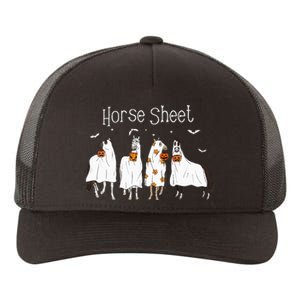 Cute Horse Sheet Spooky Season Ghost Horse Halloween Costume Yupoong Adult 5-Panel Trucker Hat