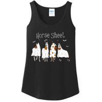 Cute Horse Sheet Spooky Season Ghost Horse Halloween Costume Ladies Essential Tank