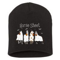 Cute Horse Sheet Spooky Season Ghost Horse Halloween Costume Short Acrylic Beanie