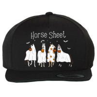 Cute Horse Sheet Spooky Season Ghost Horse Halloween Costume Wool Snapback Cap