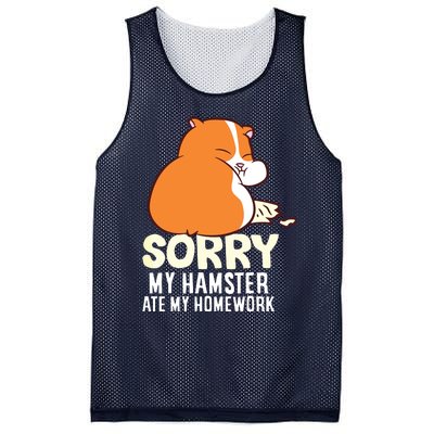 Cute Hamster School My Hamster Ate My Homework Mesh Reversible Basketball Jersey Tank