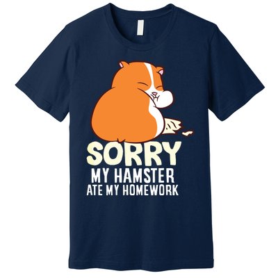 Cute Hamster School My Hamster Ate My Homework Premium T-Shirt