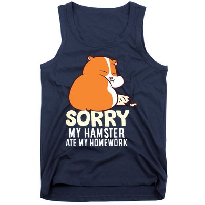 Cute Hamster School My Hamster Ate My Homework Tank Top