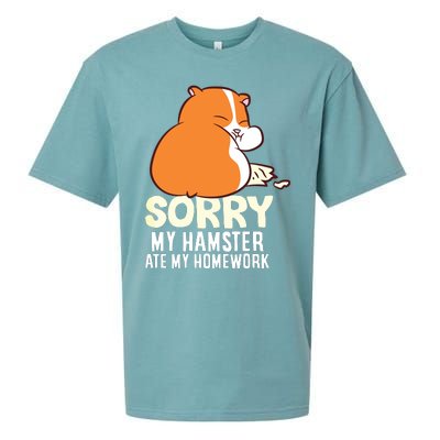 Cute Hamster School My Hamster Ate My Homework Sueded Cloud Jersey T-Shirt