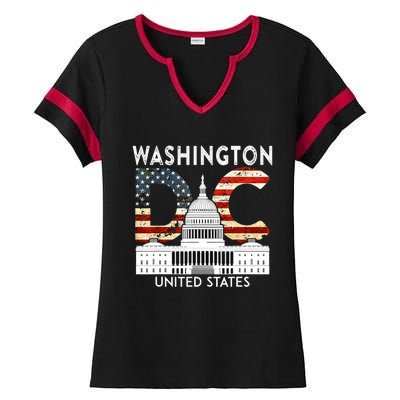 Capitol Hill Souvenir Gift Washington DC Ladies Halftime Notch Neck Tee