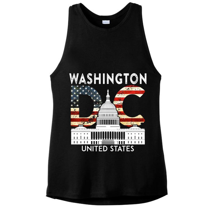 Capitol Hill Souvenir Gift Washington DC Ladies PosiCharge Tri-Blend Wicking Tank