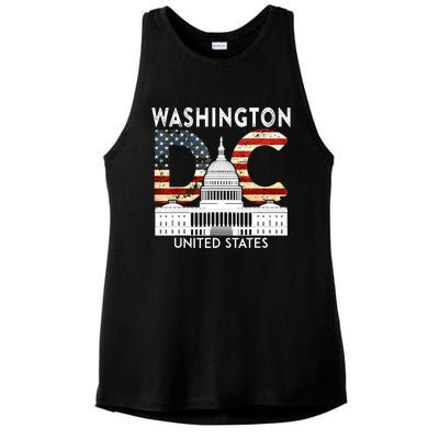 Capitol Hill Souvenir Gift Washington DC Ladies PosiCharge Tri-Blend Wicking Tank