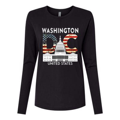 Capitol Hill Souvenir Gift Washington DC Womens Cotton Relaxed Long Sleeve T-Shirt