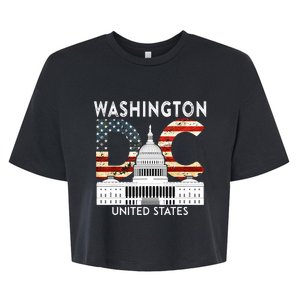 Capitol Hill Souvenir Gift Washington DC Bella+Canvas Jersey Crop Tee