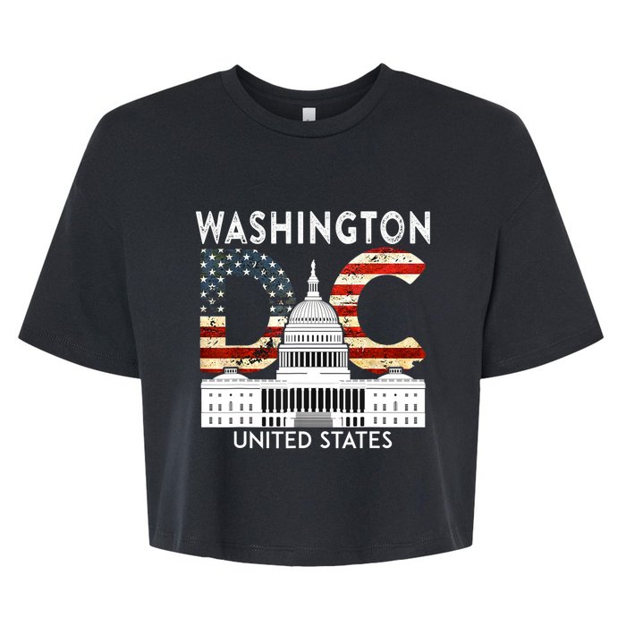 Capitol Hill Souvenir Gift Washington DC Bella+Canvas Jersey Crop Tee