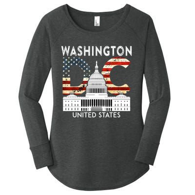 Capitol Hill Souvenir Gift Washington DC Women's Perfect Tri Tunic Long Sleeve Shirt