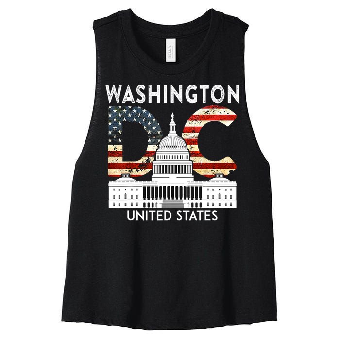 Capitol Hill Souvenir Gift Washington DC Women's Racerback Cropped Tank