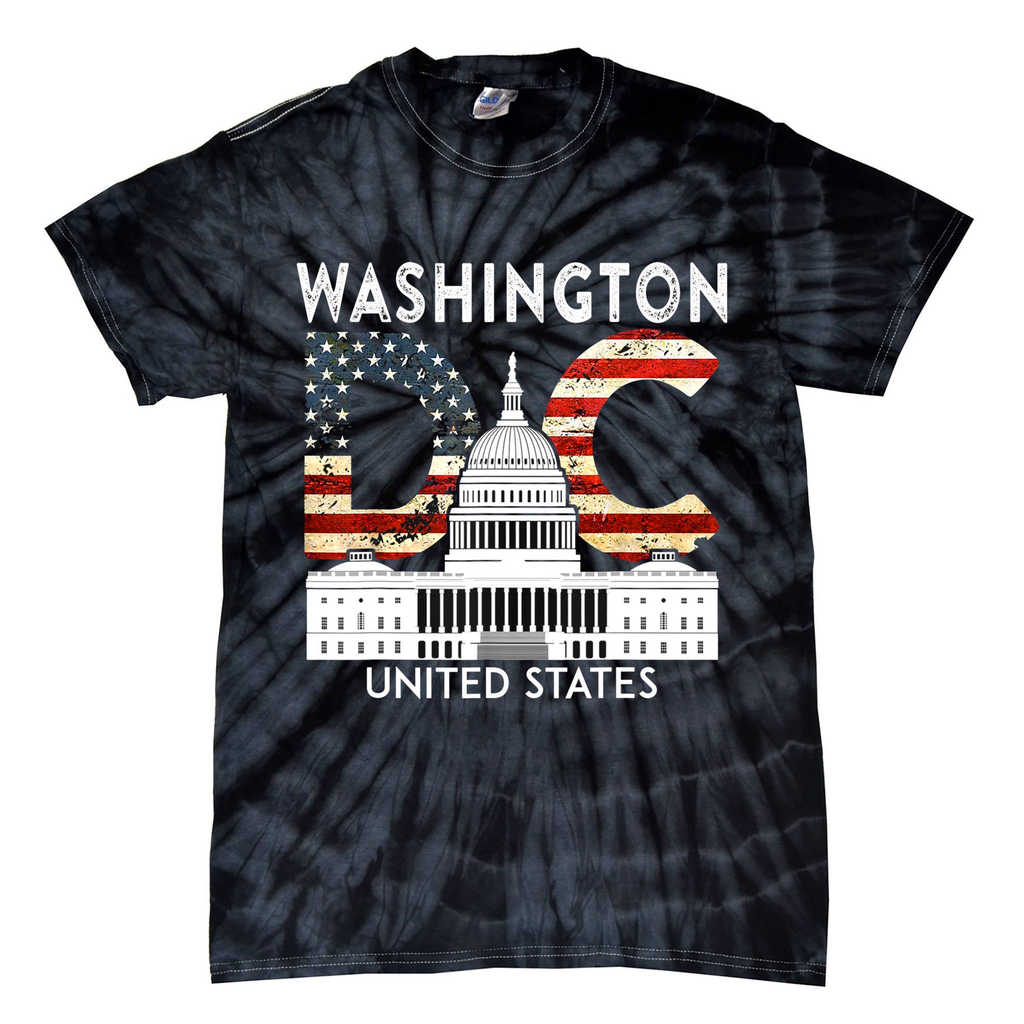 Capitol Hill Souvenir Gift Washington DC Tie-Dye T-Shirt