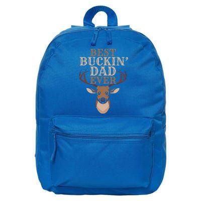 Cool Hunting Saying Deer Hunter I Best Buckin Dad Ever Gift 16 in Basic Backpack