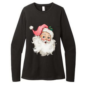 Christmas Holiday Santa Claus Funny Cute Womens CVC Long Sleeve Shirt