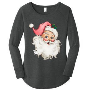 Christmas Holiday Santa Claus Funny Cute Women's Perfect Tri Tunic Long Sleeve Shirt