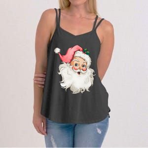 Christmas Holiday Santa Claus Funny Cute Women's Strappy Tank