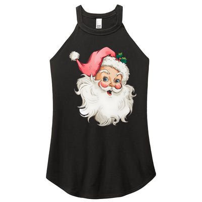 Christmas Holiday Santa Claus Funny Cute Women's Perfect Tri Rocker Tank