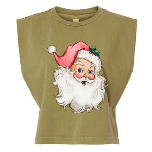 Christmas Holiday Santa Claus Funny Cute Garment-Dyed Women's Muscle Tee