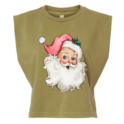 Christmas Holiday Santa Claus Funny Cute Garment-Dyed Women's Muscle Tee