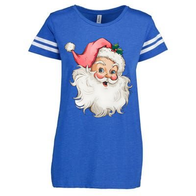 Christmas Holiday Santa Claus Funny Cute Enza Ladies Jersey Football T-Shirt