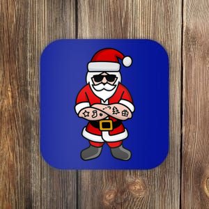 Cool Hipster Santa Claus Tattoo Christmas Hard Rock Gift Coaster