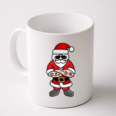 Cool Hipster Santa Claus Tattoo Christmas Hard Rock Gift Coffee Mug