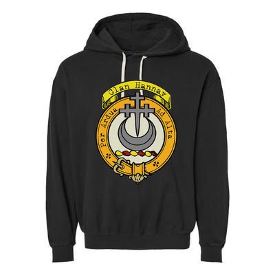 Clan Hannay Scottish Crest Garment-Dyed Fleece Hoodie
