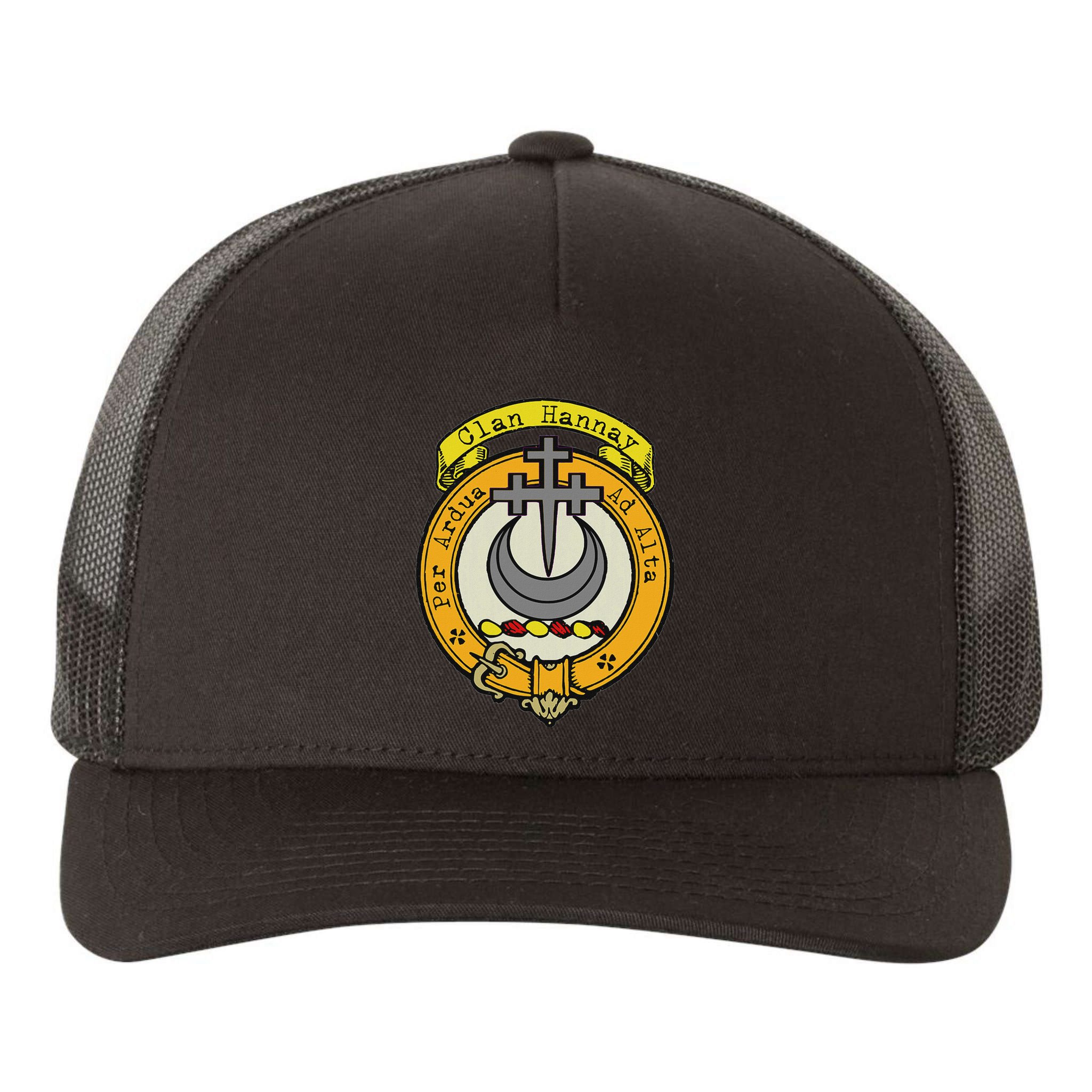 Clan Hannay Scottish Crest Yupoong Adult 5-Panel Trucker Hat