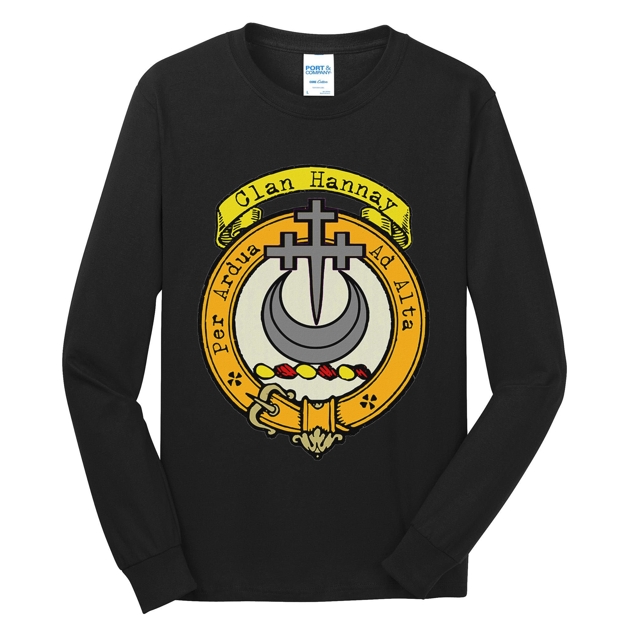 Clan Hannay Scottish Crest Tall Long Sleeve T-Shirt