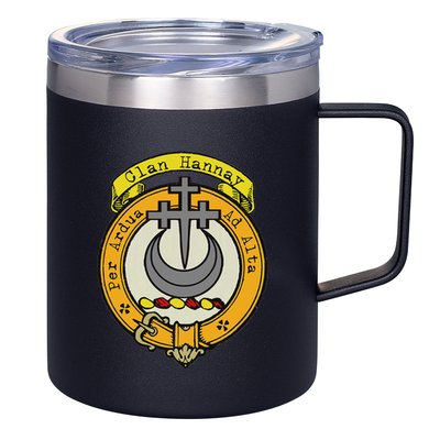 Clan Hannay Scottish Crest 12oz Stainless Steel Coffee Mug