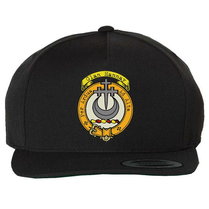 Clan Hannay Scottish Crest Wool Snapback Cap