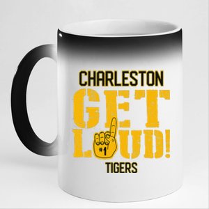 Charleston High School Get Loud Tigers 11oz Black Color Changing Mug