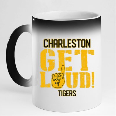 Charleston High School Get Loud Tigers 11oz Black Color Changing Mug