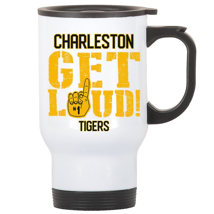 Charleston High School Get Loud Tigers Stainless Steel Travel Mug