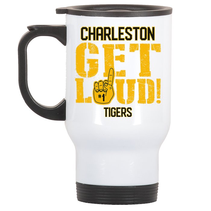 Charleston High School Get Loud Tigers Stainless Steel Travel Mug