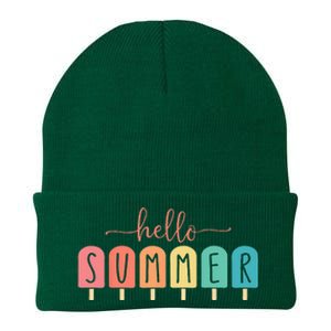 Colorful Hello Summer Popsicle Graphic Knit Cap Winter Beanie